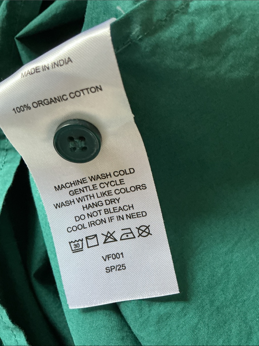 QUINCE Oversized Teal Tiered Shirt Dress - - Picture 5 of 5